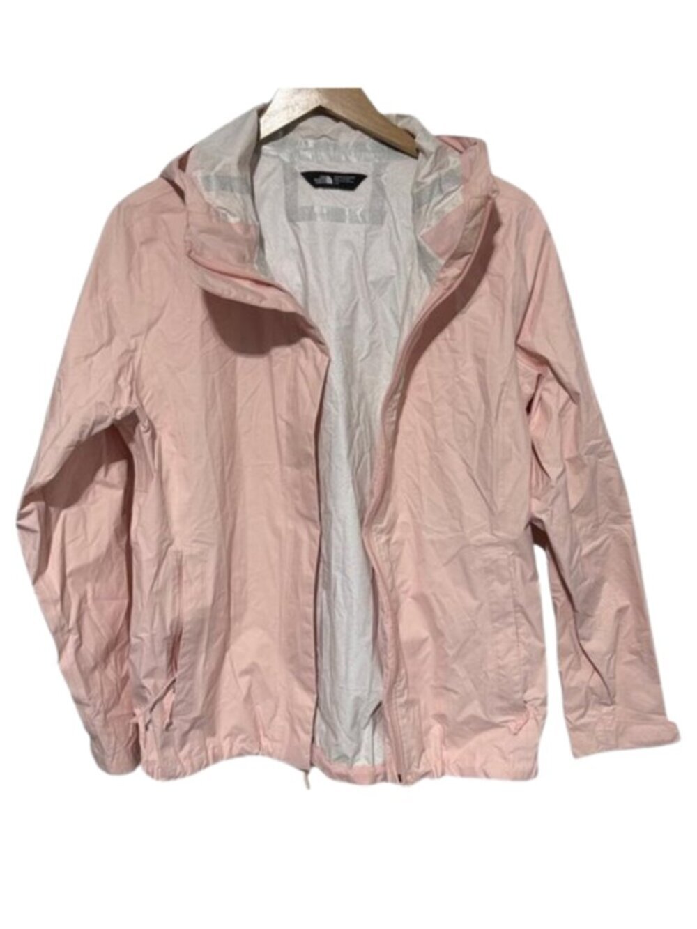 The North Face Women’s Lightweight Hooded Windbreaker Jacket Pink Size L